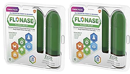 Flonase Allergy Relief Nasal Spray, 120 metered sprays 0.54 oz, Great Value Size (Pack of 4)