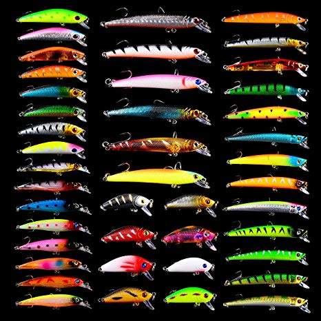 Bass Fishing Lures Kit Set Topwater Hard Baits Minnow Crankbait Pencil VIB Swimbait for Bass Pike Fit Saltwater and Freshwater