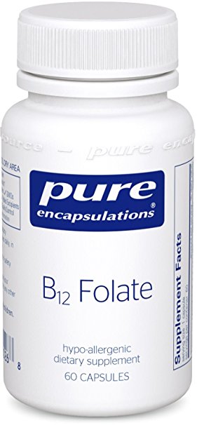 Pure Encapsulations - B12 Folate - Activated Vitamin B12 and Folate - Hypoallergenic Supplement - 60 Capsules