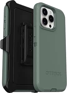 OtterBox iPhone 15 Pro Max (Only) - Defender Series Case - Forest Ranger (Green) - Screenless - Rugged & Durable - with Port Protection - Holster Clip includes - Non-Retail Packaging