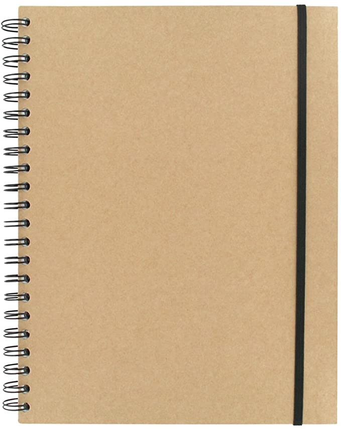 Kraft A4 Divider Notebook with Ruled Pages