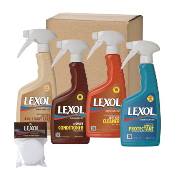 Lexol 0925 Leather Care Kit with Sponge