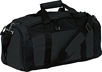 Port & Company Zippered Pocket Shoulder Strap Gym Bag