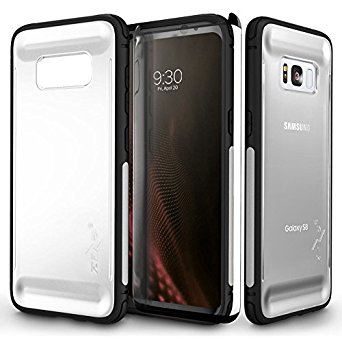 Samsung Galaxy S8 Plus Case, Zizo [FLUX Series] w/ [Samsung Galaxy S8 Plus Screen Protector] Anti-Slip Grip [Crystal Clear] Heavy Duty Bumper- S8