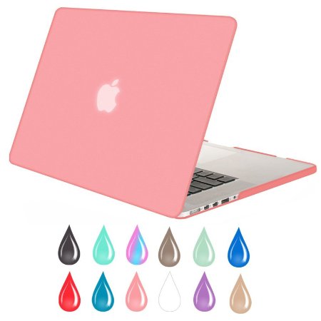 Onteck - AIR 13-inch CLEAR Crystal Hard Case for Apple MacBook Air 13.3" (A1466 & A1369) (NEWEST VERSION) Shell Protective Case Cover - Pink