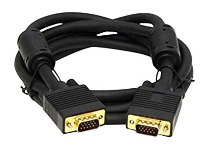 C&E 1 Pack, 10 Feet, VGA Male to Male Black, with ferrites Black, CNE503271