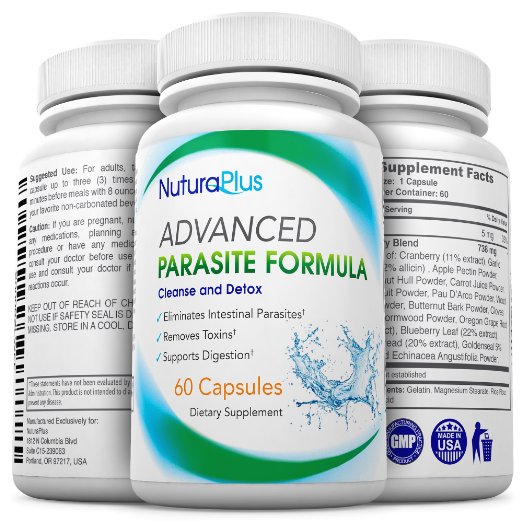 Premium Parasite Cleanse and Detox - High Strength Natural Herbal Parasite Purge Formula helps Kill Worms and Parasite Infections in Adults - 60 Capsules with Wormwood Black Walnut and Cloves