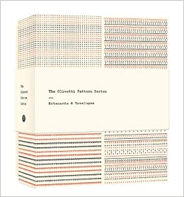 The Olivetti Pattern Series: Notecards & Envelopes (stationery set features vintage patterns from Olivetti typewriters, 12 notecards,3 designs)