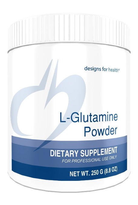 Designs for Health L-Glutamine Powder, 250 Gram