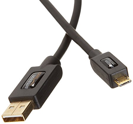 AmazonBasics USB Cables 2.0 A-Male to Micro B (0.9 m / 3 Feet) Pack of 2