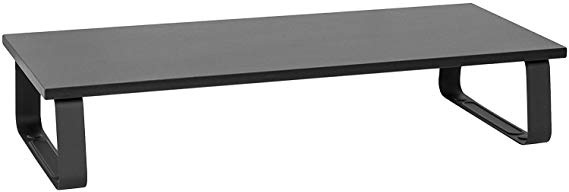 Sturdy Stylish Monitor & Laptop Stand for Desk or Table. Vibration Resistant Steel Legs, Strong Construction Holds 44lbs. 15x10.5", 4.75" High. Portable Lightweight, Modern Look, Non Skid
