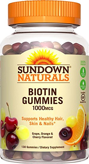 Sundown Naturals Biotin 1000 mcg, 130 Gummies