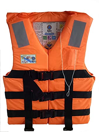 Star Safety Life Jacket for Adult, Size Universal, Weight Capacity Upto 120kgs, Buoyancy 150N, PFD Type III,