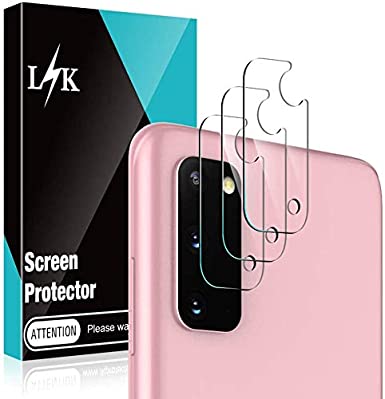 3 Pack LϟK Camera Lens Screen Protector Compatible for Samsung Galaxy S20 HD Clear Camera Tempered Glass Protector