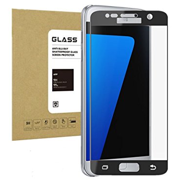 Galaxy S7 Screen Protector MaxDemo Ultra HD Premium Shield Tempered Glass(Full Cover), Oil Resistant Coated [ Anti-Bubble][Anti-Scratch] Screen Protector for Samsung Galaxy S7
