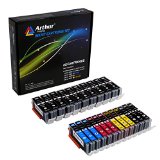Arthur Imaging Compatible Ink Cartridge Replacement for Canon PGI-250XL CLI-251XL 10 Large Black 3 Small Black 3 Cyan 3 Yellow 3 Magenta 22-Pack