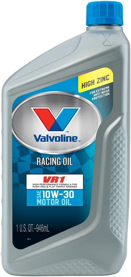 Valvoline VV205 VR1 Racing Formula SAE 10W-30 Turbo Approved Motor Oil - 1 Quart Bottle (Case of 12)