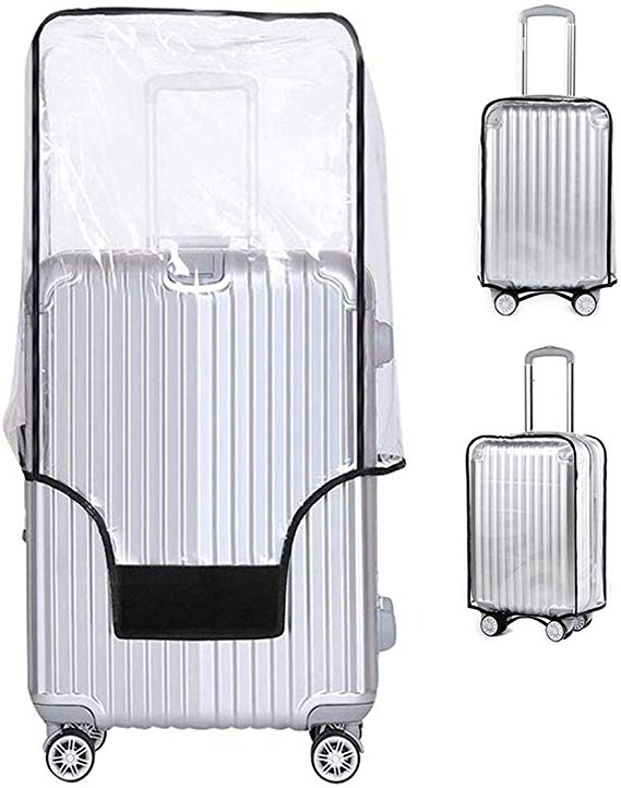 Yotako Clear PVC Suitcase Cover Protectors 20 24 28 30 Inch Luggage Cover for Wheeled Suitcase (24''(16.3.''L x 10.6''W x 22.4''H))