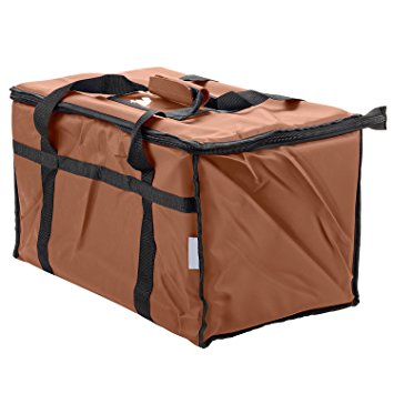 Insulated Food Delivery Bag Pan Carrier (Brown)