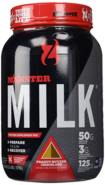 Cytosport Monster Milk Nutritional Drink, Powder Protein Supplement Mix, Peanut Butter Chocolate Flavored, 2.6 Pound (About 13 Servings)