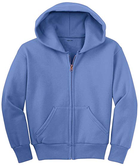 Joe's USA - Youth Full-Zip Hooded Sweatshirts in 22 Colors