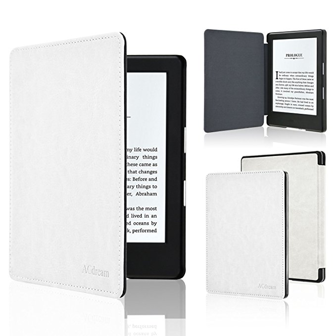 ACdream Case for All-New Kindle E-reader (8th Generation 2016), The Thinnest and Lightest Cover for All-New Kindle (6" Display, 8th Gen 2016 Release), White