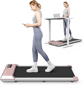 Superun Walking Pad Treadmill,Under Desk Treadmills for home & Office,Portable 2.5 HP Treadmill with Remote Control & Smart Motion APP,265 Lbs Capacity