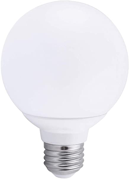 Bioluz LED White Dimmable G25 Globe 6 Watt = 40 Watt Replacement Warm White (2700K) Light Bulb 450 Lumens UL Listed