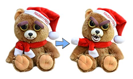 William Mark- Feisty Pets: Ebeneezer Claws- Adorable 21.59cm Plush Stuffed Santa Bear That Turns Feisty With a Squeeze!