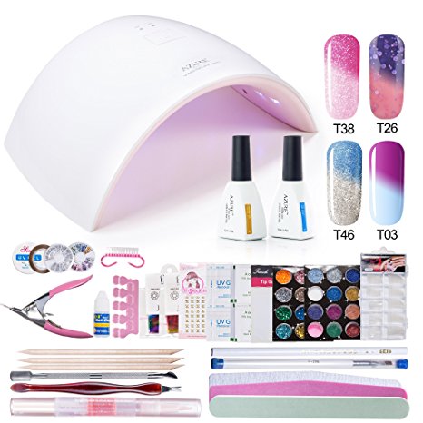 Azure Beauty Gel Nail Polish Starter Kit with LED Nail Dryer Color Changing Gel Polish