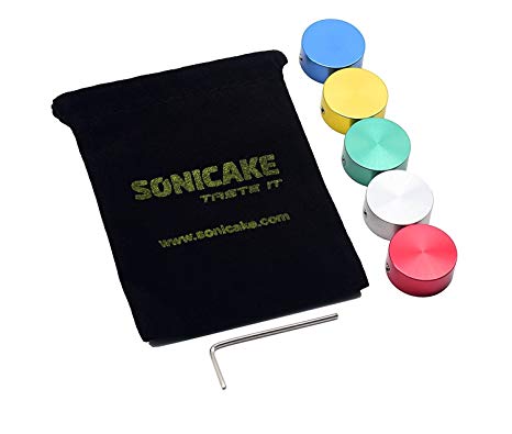 Sonicake Guitar Effects Pedal Footswitch Topper, Effects Pedal Accessories Protection Cap with Mixed Colors (5PCS/Set)