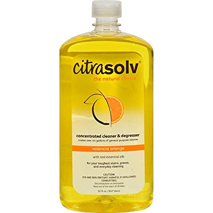 Citra Solv Natural Cleaner and Degreaser Concentrate, Valencia Orange, 32 Ounce