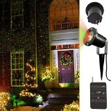 Laser Christmas Lights SeresRoad Red and Green Outdoor Waterproof Star Projector Laser Landscape Projector Holiday Laser Light  Firefly Landscape Laser Light with Wireless Remote Control