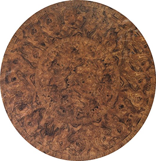 Fitted Round Tablecloth - Fits 40 to 48 inch tables (BROWN MAPLE))