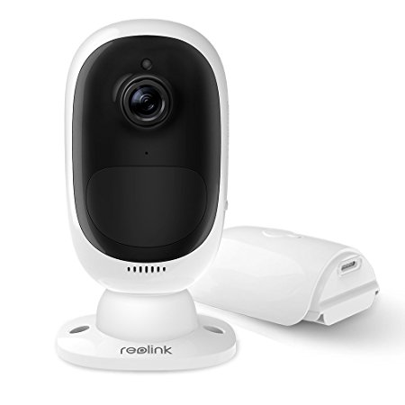 Reolink Argus 2 HD Security Camera Rechargeable Battery Powered 1080p Wire-Free IP65 Weatherproof Indoor Outdoor Infrared Night Vision WiFi IP Cam with Siren Alarm Alert and PIR Motion Detection