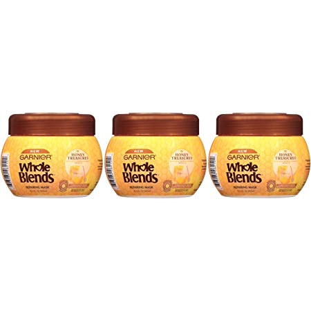 Garnier Hair Care Whole Blends Repairing Hair Mask Honey Treasures for Damaged Hair, 3 Count