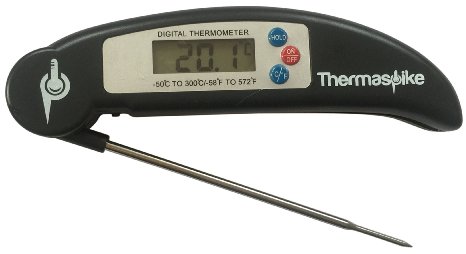 ✮OFFICIAL✮ Thermaspike- Ultra Fast Food And Meat Thermometer And Temperature Gauge - Free Battery (Black)