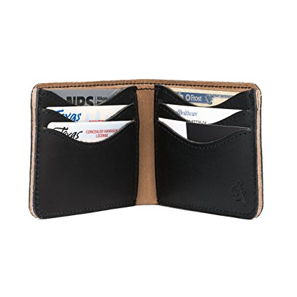Saddleback Leather Medium Bi-Fold Wallet: Slim, Tough, Multi-Card Holder Design.