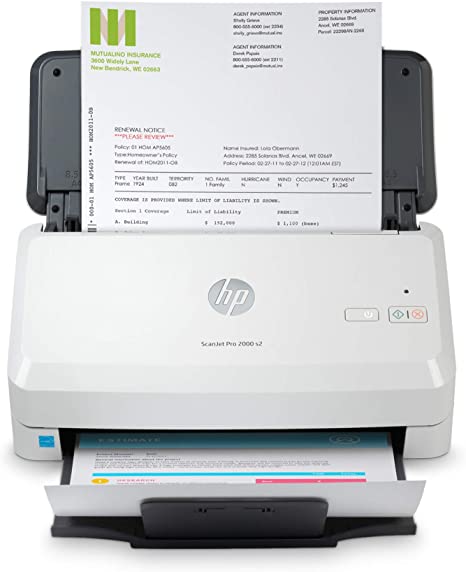 HP Scanjet Pro 2000 s2 Sheet-Feed Scanner (6FW06A), Light Grey, Small