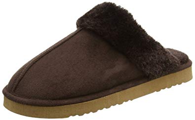 Dunlop Ladies Famous Sarah Faux Suede Mule Slippers