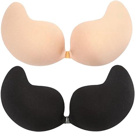Klebe BH Push Up,BH Rückenfrei,Trägerloser BH,Unsichtbarer BH,Wiederverwendbare Unsichtbar Silikon Rückenfreier BH Haut Freundlich Selbstklebend BH,für Abendkleid Brautkleid Badeanzug und rückenfreie