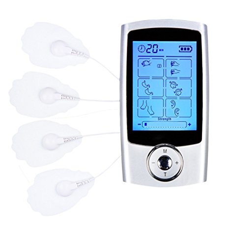 Skyndi® - FDA Cleared 16 Mode TENS Unit Mini Rechargeable Electronic Digital Pulse Massager