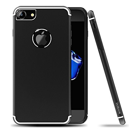 iPhone 6s Case, Roybens [Metal Camouflage Series] Slim Fit Protective Dual Layer Armor Ultra Thin Hard Back Cover for Apple iPhone6, Make Your iPhone 6/6s Looks Like iPhone 7, Black