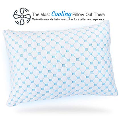 Nestl Bedding Heat and Moisture Reducing Ice Silk and Gel Infused Memory Foam Pillow - Toddler- 1 Pack