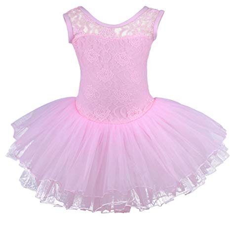 Meeyou Little Girls' Flower Ovelay Ballet Tutu Dress