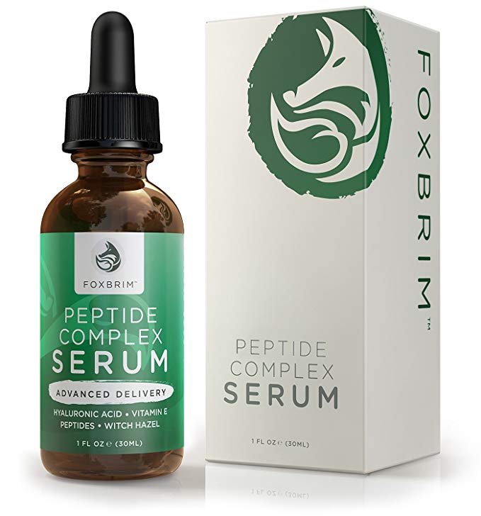Peptide Complex Serum - BEST Anti Aging Serum - Anti Wrinkle Skin Care - Advanced Delivery - Facial Skin Care - Natural and Organic - Plump Smooth and Even Skin - For Collagen Production and Optimal Skin Health - Amazing Guarantee 1oz