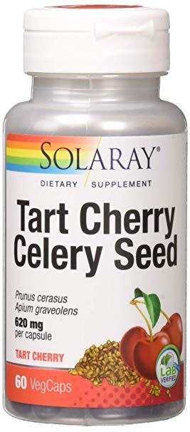 Solaray Tart Cherry & Celery Seed Fruit Extract 620 Mg Multivitamins, 60 Count