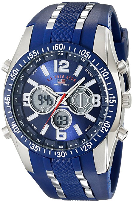 U.S. Polo Assn. Sport Men's US9284 Blue Analog-Digital Chronograph Watch