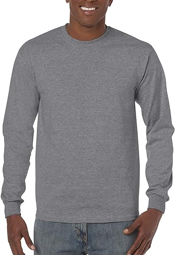 Gildan Heavy Cotton 100% Cotton Long Sleeve T-Shirt.