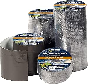 Bostik Batuband 650 – Bande d’Étanchéité Autocollante À Froid – Couverture, Façade, Vitrage, Maçonnerie, Industrie – 1 Rouleau – Gris – Longueur 10 m, Largeur : 30 cm, Épaisseur : 0,8 mm